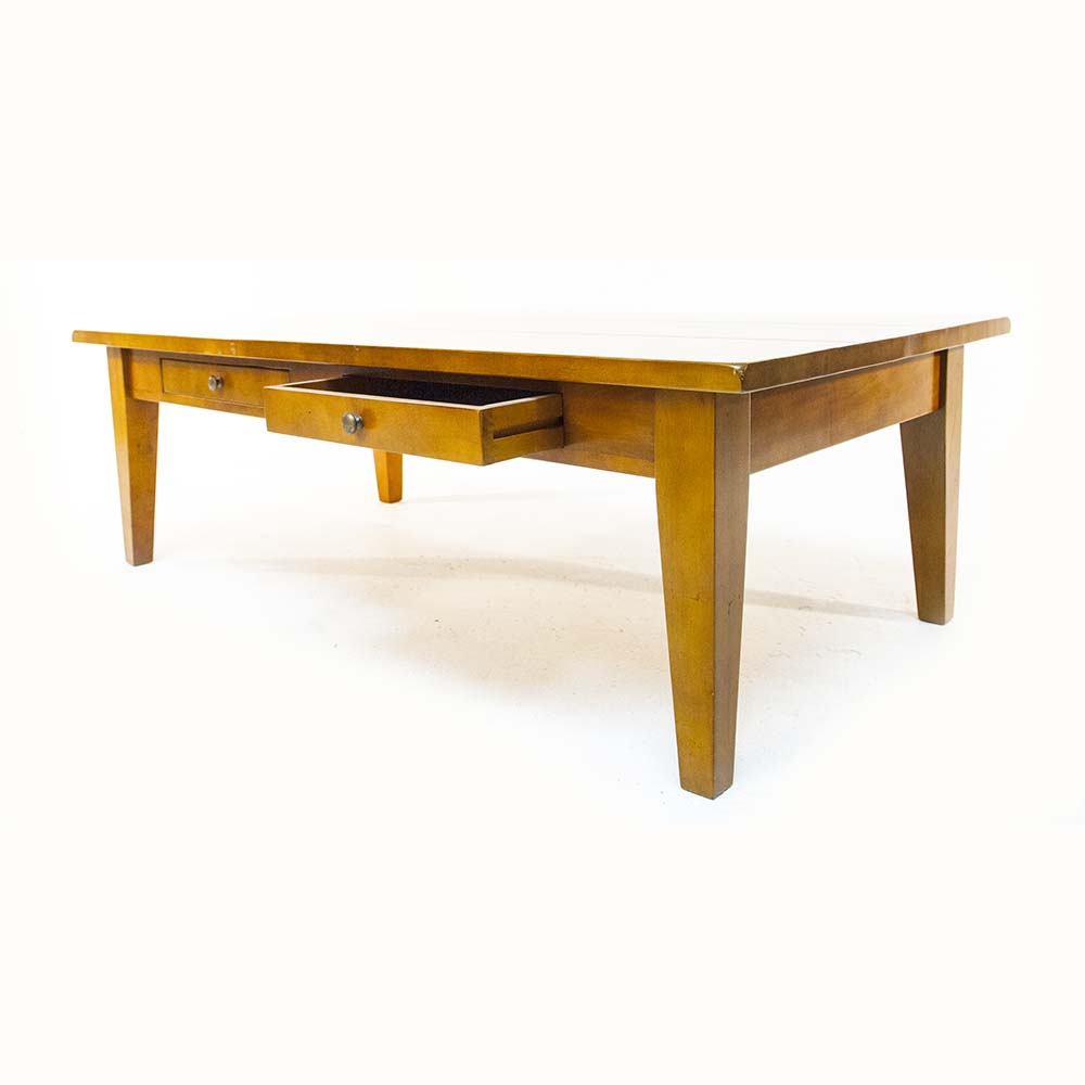 Solid Cherry Three Plank Coffee Table Kings